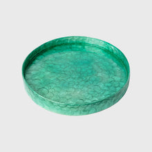 Load image into Gallery viewer, Small capiz tray, emerald 