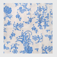 Load image into Gallery viewer, Garden print napkin, blue, set of two