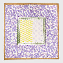 Load image into Gallery viewer, Joyful block print napkin, lilac, set of two