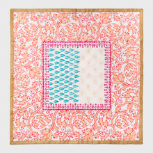 Load image into Gallery viewer, Joyful block print napkin, pink, set of two