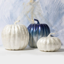 Load image into Gallery viewer, Large capiz pumpkin, blue ombre