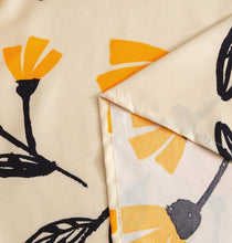 Load image into Gallery viewer, DaDa Bed in a Bag Bundle Set - Yellow Fleur Botanical Ivory Tan Floral Bedding Set (18112)