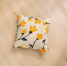 Load image into Gallery viewer, DaDa Bed in a Bag Bundle Set - Yellow Fleur Botanical Ivory Tan Floral Bedding Set (18112)