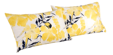 Load image into Gallery viewer, Tache Microfiber Watercolor Tropical Floral Yellow Blue Pillowcase (JHW-841)