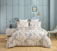 Load image into Gallery viewer, Tache Poplin Cotton Elegant Leaf Vine Cream Beige Duvet Cover (JHW-842)