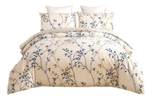 Load image into Gallery viewer, Tache Poplin Cotton Elegant Leaf Vine Cream Beige Duvet Cover (JHW-842)