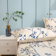 Load image into Gallery viewer, Tache Poplin Cotton Elegant Leaf Vine Cream Beige Pillowcase (JHW-842)