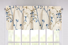 Load image into Gallery viewer, Tache Poplin Cotton Elegant Leaf Vine Cream Beige Window Treatment Valance (JHW-842)