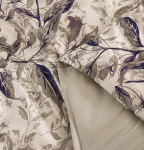 Load image into Gallery viewer, Tache Microfiber Abstract Wispy Leaf Taupe Grey Duvet Cover (JHW-843)