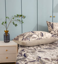 Load image into Gallery viewer, Tache Microfiber Abstract Wispy Leaf Taupe Grey Pillowcase (JHW-843)