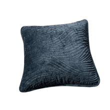 Load image into Gallery viewer, Tache Velvet Dreams Navy Blue Plush Waves Cushion Covers / Euro Sham (JHW-852BL)