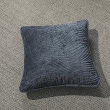 Load image into Gallery viewer, Tache Velvet Dreams Navy Blue Plush Waves Cushion Covers / Euro Sham (JHW-852BL)
