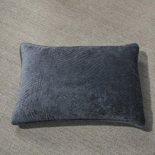 Load image into Gallery viewer, Tache Plush Dreams Steel Navy Blue Waves Velvet Quilt Set (JHW-852BL)