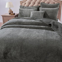 Load image into Gallery viewer, Tache Velvet Dreams Dark Taupe Plush Waves Pillow Sham (JHW-852BR)