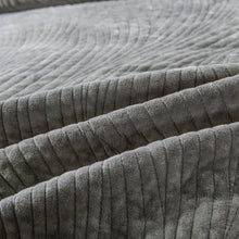 Load image into Gallery viewer, Tache Plush Dreams Dark Taupe Chocolate Waves Velvet Quilt Set (JHW-852BR)