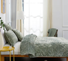 Load image into Gallery viewer, Tache Velvet Dreams Light Green Plush Diamond Tufted Pillow Sham (JHW-853G)