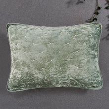 Load image into Gallery viewer, Tache Velvet Dreams Light Green Plush Diamond Tufted Pillow Sham (JHW-853G)