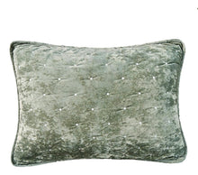 Load image into Gallery viewer, Tache Velvet Dreams Light Green Plush Diamond Tufted Pillow Sham (JHW-853G)