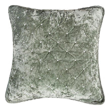 Load image into Gallery viewer, Tache Velvet Dreams Light Green Plush Diamond Tufted Cushion Covers / Euro Sham (JHW-853G)