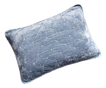 Load image into Gallery viewer, Tache Velvet Dreams Light Blue Plush Diamond Tufted Pillow Sham (JHW-853LB)