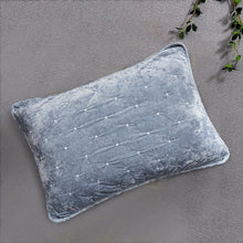 Load image into Gallery viewer, Tache Velvet Dreams Light Blue Plush Diamond Tufted Pillow Sham (JHW-853LB)