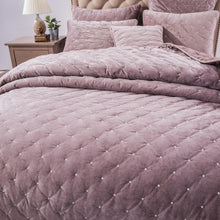 Load image into Gallery viewer, Tache Plush Dreams Purple Mauve Tufted Velvet Quilt Set (JHW-853P)