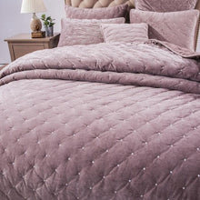 Load image into Gallery viewer, Tache Velvet Dreams Purple Mauve Plush Diamond Tufted Cushion Covers / Euro Sham (JHW-853P)