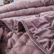 Load image into Gallery viewer, Tache Plush Dreams Purple Mauve Tufted Velvet Quilt Set (JHW-853P)