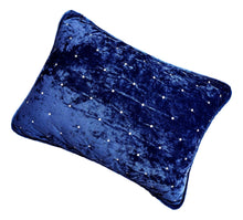 Load image into Gallery viewer, Tache Velvet Dreams Dark Blue Plush Diamond Tufted Pillow Sham (JHW-853DB)