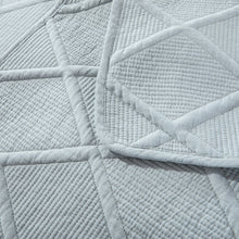 Load image into Gallery viewer, Tache Soothing Pastel Seafoam Blue Diamond Stitch Cotton Quilt Set (JHW-856)