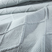 Load image into Gallery viewer, Tache Soothing Pastel Seafoam Blue Diamond Stitch Cotton Quilt Set (JHW-856)