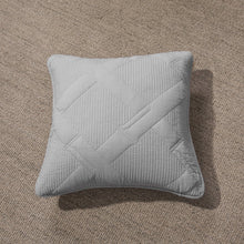 Load image into Gallery viewer, Tache Cotton Light Grey Silver Soothing Pastel Cushion Covers / Euro Sham (JHW-862)