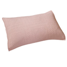 Load image into Gallery viewer, Tache Cotton Stone Washed Soothing Pastel Rustic Blush Pink Diamond Pillow Sham (JHW-863)
