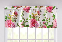 Load image into Gallery viewer, DaDa Bedding Romantic Roses Pink Floral Window Curtain Valance - 18" x 52" (JHW-879)