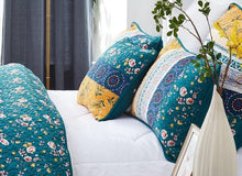 Load image into Gallery viewer, DaDa Bedding Patchwork Bed of Wild Flowers Floral King Size Pillow Sham Cover, 20" x 36" (JHW886)
