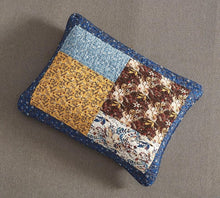 Load image into Gallery viewer, Tache Prairie Sunset White Blue Yellow Brown Floral Cotton Patchwork Quilt Set (JHW-887)