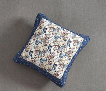 Load image into Gallery viewer, Tache Cotton Patchwork White Blue Yellow Brown Floral Prairie Sunset Cushion Cover 2-Pieces (JHW-887)