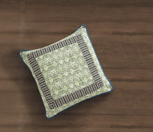 Load image into Gallery viewer, Tache Cotton Patchwork Teal Blue Green Paisley Bohemian Ocean Cushion Cover 2-Pieces (JHW-888)