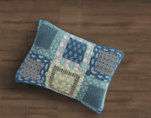 Load image into Gallery viewer, Tache Cotton Patchwork Teal Blue Green Paisley Bohemian Ocean Pillow Sham (JHW-888)