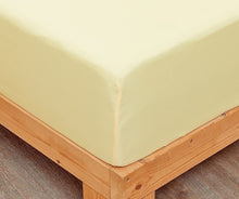 Load image into Gallery viewer, DaDa Bedding Sunshine Yellow Hummingbirds Floral Fitted &amp; Flat Bed Sheets Set (JHW-925)