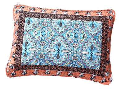 Tache Cotton Patchwork Paisley Floral Bohemian Mosaic Paradise Pillow Sham (JHW-933)