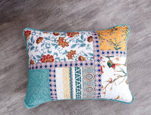 Load image into Gallery viewer, Tache Cotton Patchwork Blue Yellow Old World Hummingbirds Garden Pillow Sham (JHW-936)