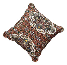 Load image into Gallery viewer, DaDa Bedding Rustic Earthy Cross Motif Folk Style Scalloped Euro Pillow Sham Cover, 26" x 26" (JHW944)