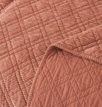 Load image into Gallery viewer, DaDalogy Bedding Terracotta Coral Brick Orange Soft Velour Corduroy Bedspread Set (JHW952)