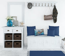 Load image into Gallery viewer, Running The Guantlet Blue Marlin Canvas Fabric Decorative Pillow JMA2000PW1216