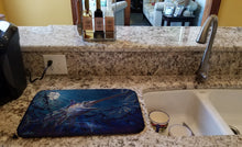 Load image into Gallery viewer, Prince Of Darkness Swordfish Dish Drying Mat – Absorbent, Artistic Kitchen Essentials JMA2006DDM