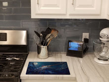 Load image into Gallery viewer, Prince Of Darkness Swordfish Glass Cutting Boards – Durable, Decorative Kitchen Art Large JMA2006LCB