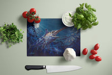 Load image into Gallery viewer, Prince Of Darkness Swordfish Glass Cutting Boards – Durable, Decorative Kitchen Art Large JMA2006LCB