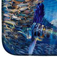 Load image into Gallery viewer, White Night White Marlin Dish Drying Mat – Absorbent, Artistic Kitchen Essentials JMA2008DDM