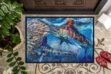 Load image into Gallery viewer, White Night White Marlin Doormat - 24x36 Decorative Floor Mat – Indoor/Outdoor Rug with Artistic Flair JMA2008JMAT